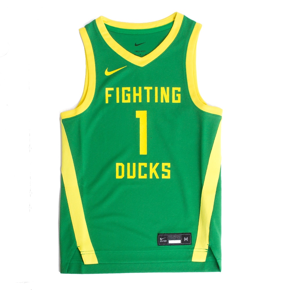 Ducks Spirit, Nike, Green, Jerseys, Polyester, Kids, Youth, Basketball, Replica, #1, 788522